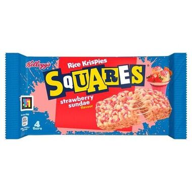 Kellogg's Rice Krispies Squares Strawberry barretta di riso soffiato con crema alla fragola da 29 g