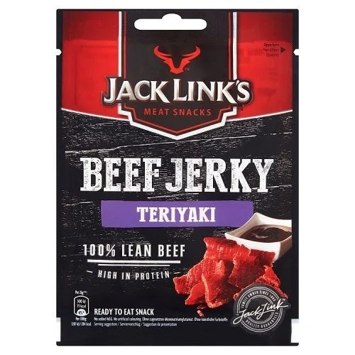 Jack Link' s Beef Jerky Teriyaki carne essiccata all' aroma di salsa teriyaki da 25 g