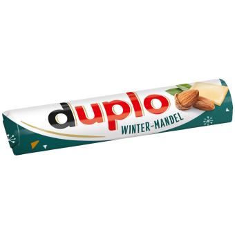 Duplo Winter Mandel barretta di cioccolato bianco e mandorle da 18 g