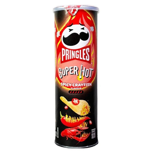 Pringles Super Hot Spicy Crayfish flavour patatine piccanti al gusto di gambero da 110 g