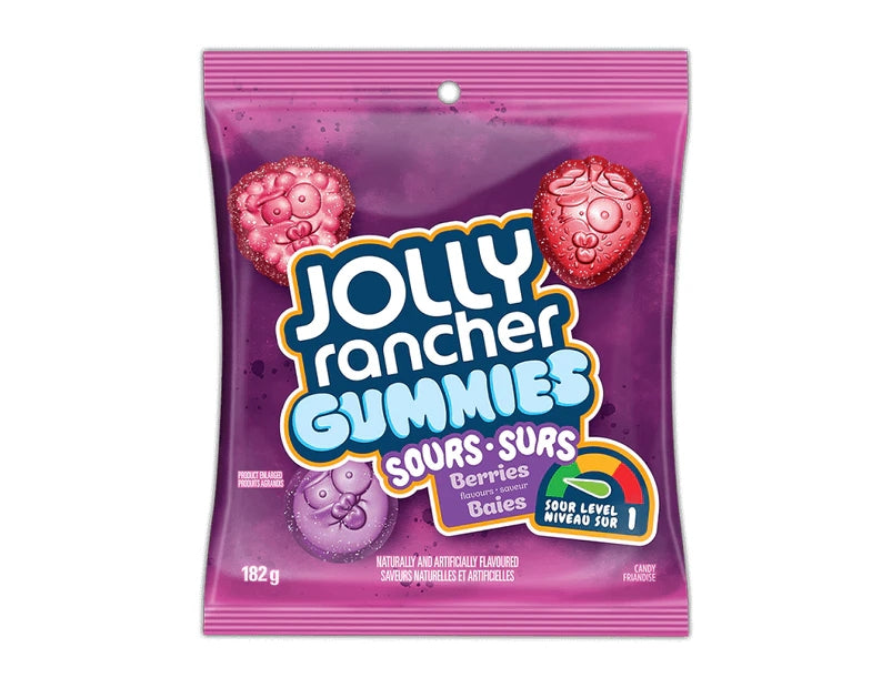 Jolly Rancher Gummies Sour Surs Berries caramelle gommose aspre ai frutti di bosco da 182 g