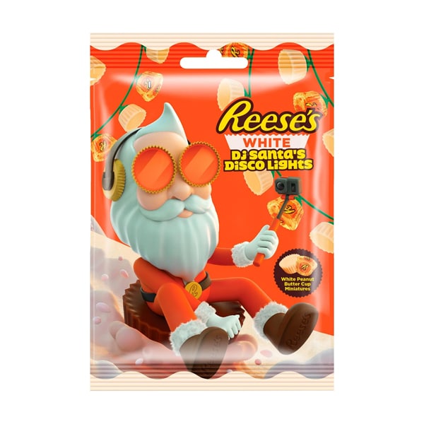 Reese's Peanut Butter White Santa' s Disco Light tazzine di cioccolato bianco con burro d' arachidi da 62 g