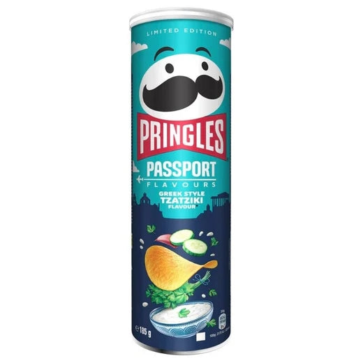 Pringles Passport Greek Style Tzatziki patatine al gusto di salsa tzatziki da 165 g