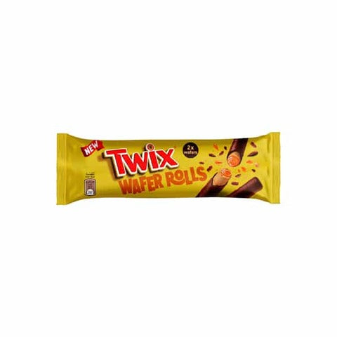 Twix Wafer Roll wafer arrotolato ricoperto di cioccolato ripieno al caramello da 22.5 g