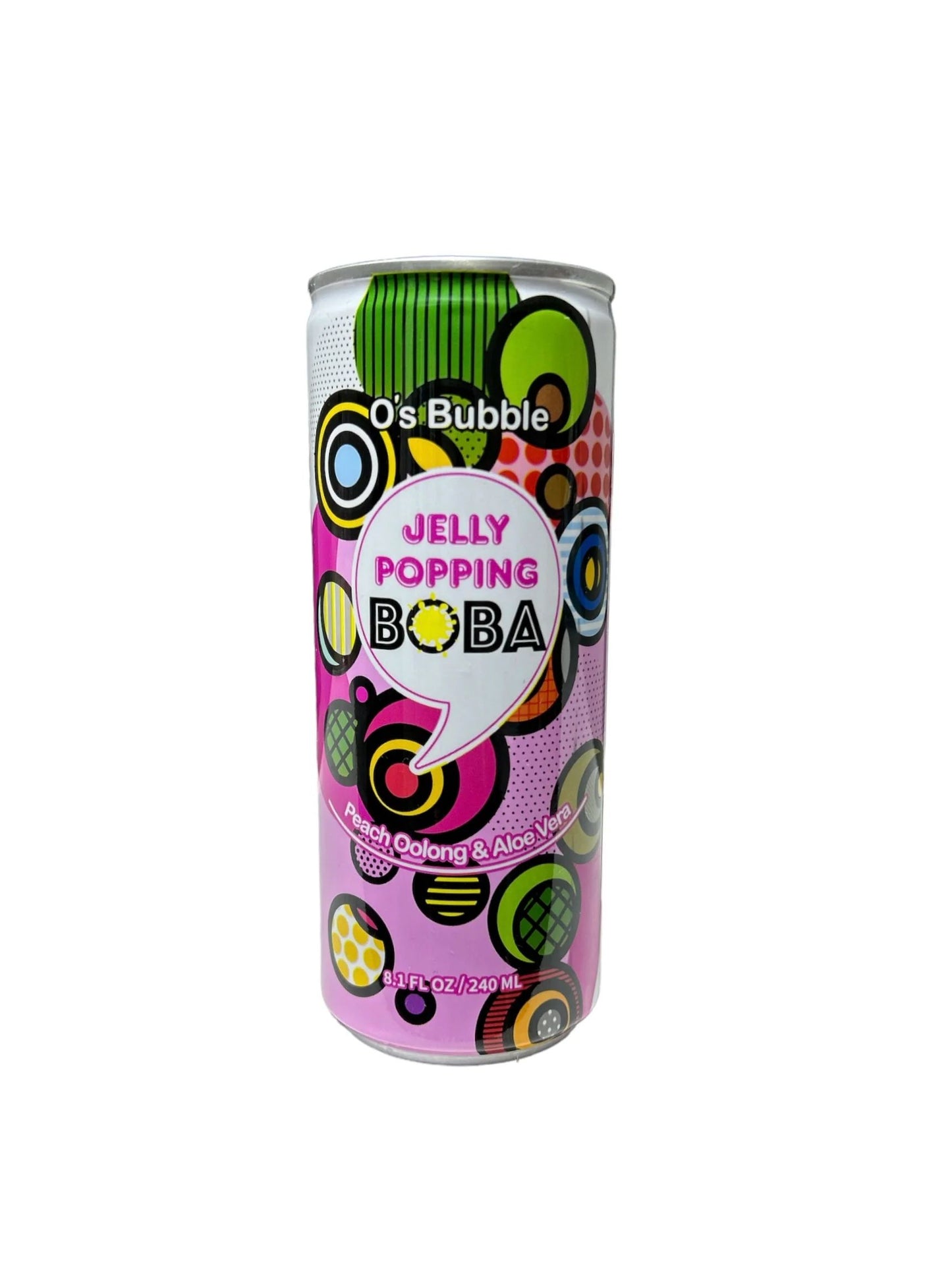 O's Bubble Jelly Popping Boba Peach Oolong & Aloe Vera bevanda di Oolong all' Aloe con perle di frutta aromatizzate al gusto di pesca 240 ml