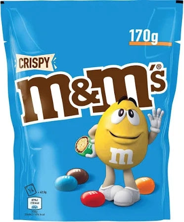 M&m' s Crispy confetti ripieni di riso croccante e cioccolato al latte da 170 g