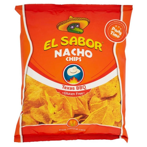 El Sabor Nacho Chips Texas BBQ nachos al barbecue da 100 g