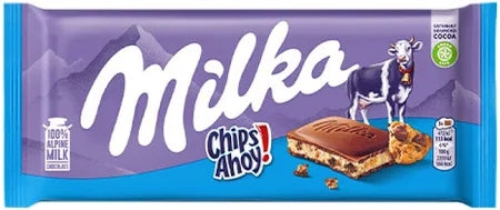 Milka Chips Ahoy barretta di cioccolato al latte con chips ahoy da 100 g