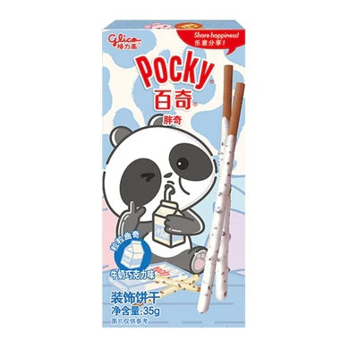 Glico Pocky Cookies & Cream biscotti ricoperti di cioccolato al latte e crema da 35 g