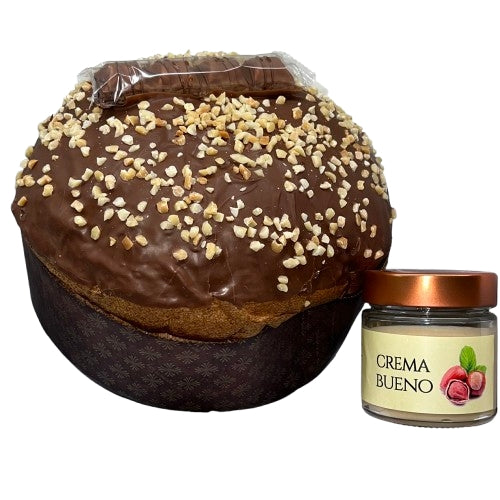 Panettone Bueno panettone artigianale con crema al cioccolato e bueno da 1 Kg + 200 g