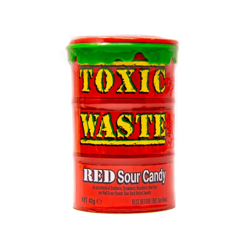 Toxic Waste Red Sour Candy caramelle extra aspre ai frutti rossi misti da 42 g