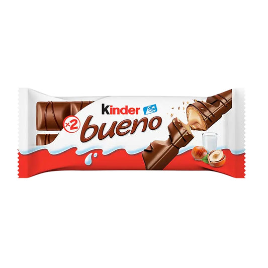 Kinder Bueno wafer ricoperto di cioccolato al latte e ripieno di crema alla nocciola da 21.5 g