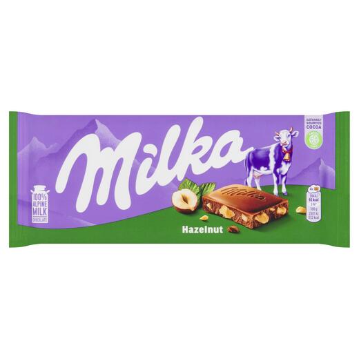 Milka Hazelnut barretta di cioccolato alla nocciola da 100 g