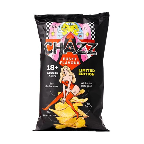 Chazz Kettle Chips Pu.sy patatine al gusto fica da 90 g