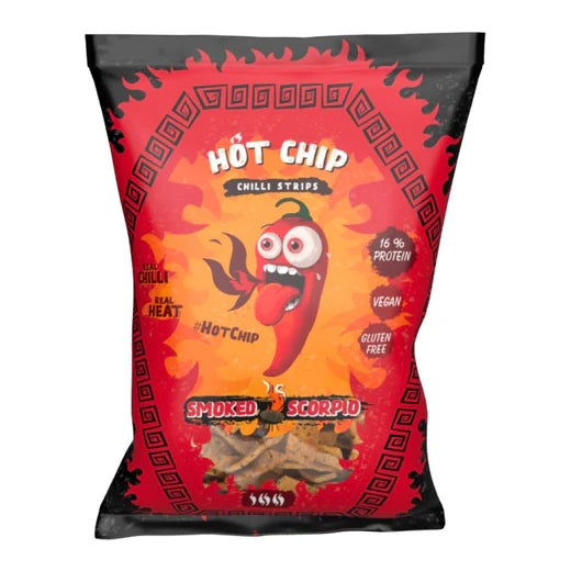 Hot Chip Strips Smoked Scorpio patatine al peperoncino scorpio da 80 g