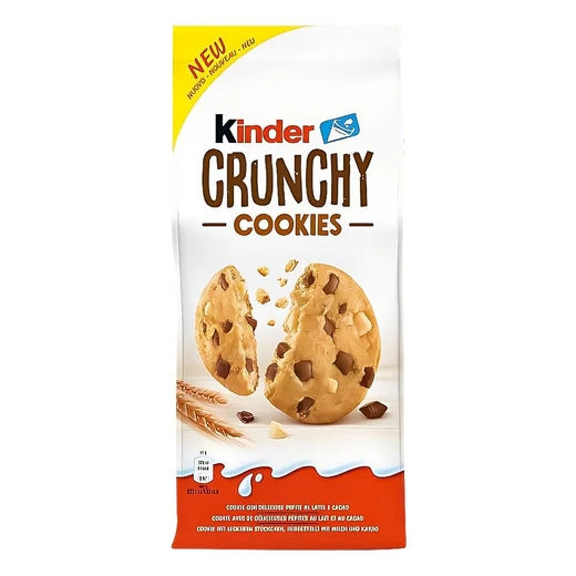 Kinder Crunchy Cookies biscotti con gocce di cioccolato al latte e cacao da 136 g