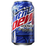 Mountain Dew Voltage Raspberry bevanda gassata al gusto di lampone da 355 ml