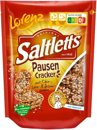 Lorenz Original  Seed Cracker snack salati con semi di sesamo semi di lino e semi di chia da 100 g