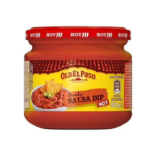 Old El Paso Chunky Salsa Dip Hot salsa piccante con cipolle e peperoni da 312g