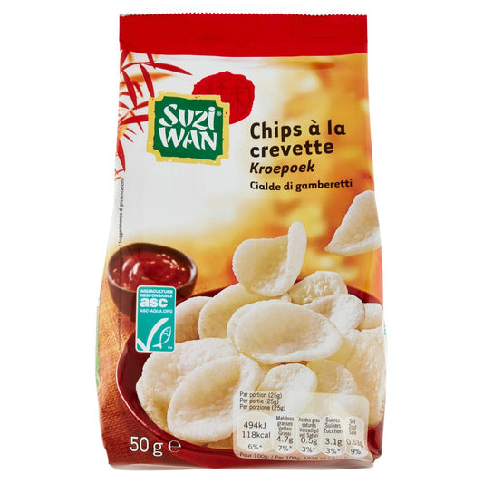 Suzi Wan Chips Ã  la Crevette Kroepoek 50 g