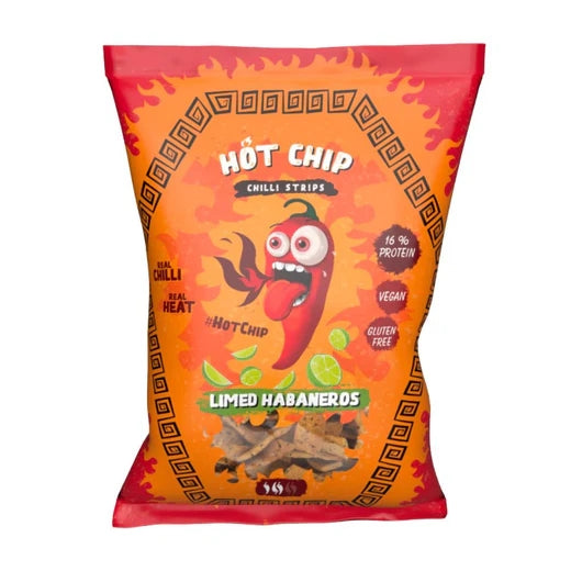 Hot Chip Strips Limed Habaneros patatine piccanti al lime da 80 g