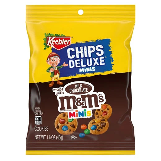 M&M' s Minis Bite Size Cookies biscotti al cioccolato con m&m's da 45g