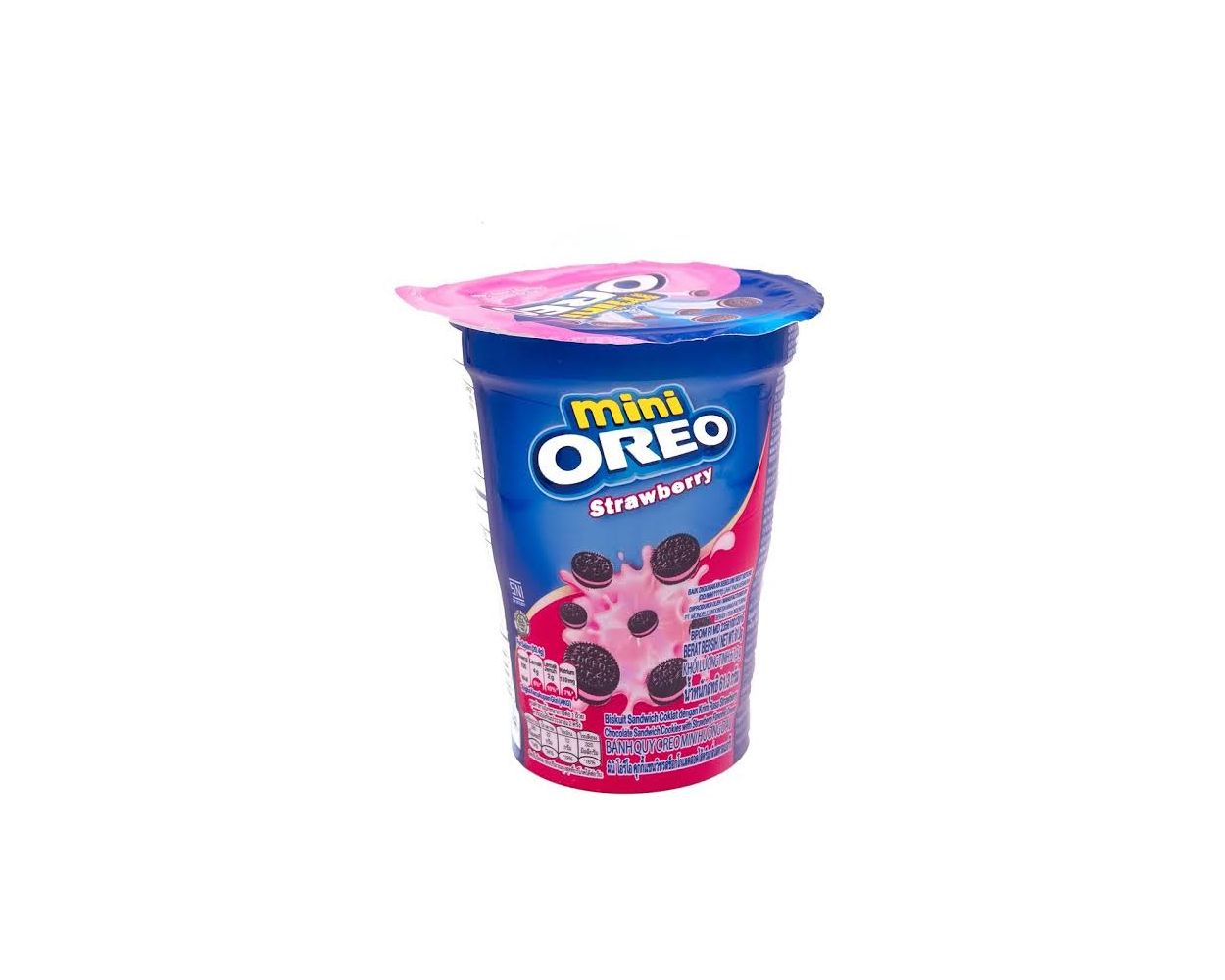 Oreo Mini Strawberry biscotti al cacao ripieni di crema alla fragolada 61,3 g